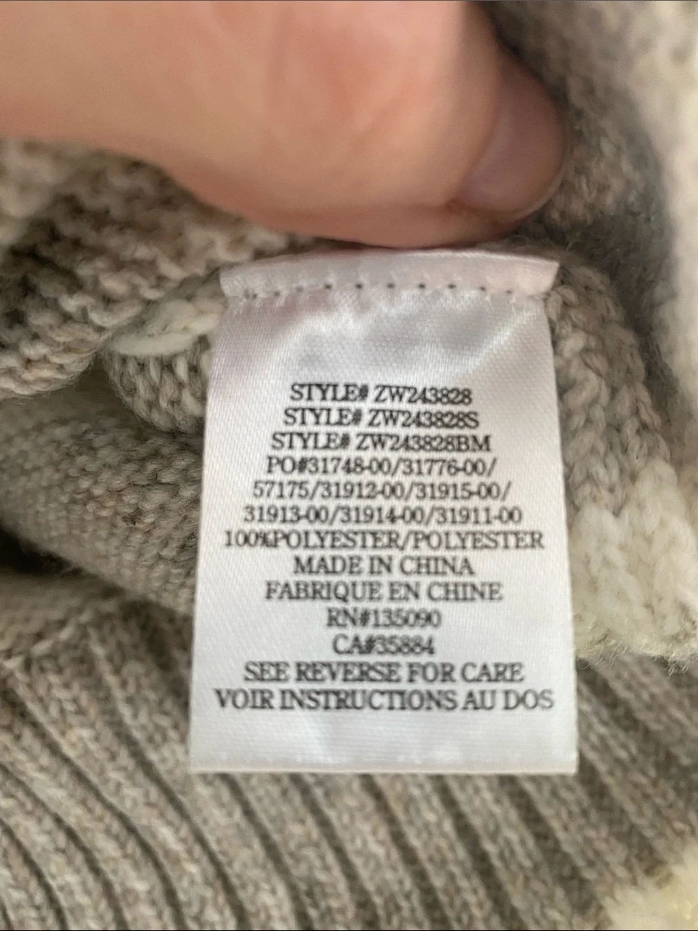 NWT Z Supply Striped Turtleneck Sweater Heather Gray (Flawed)